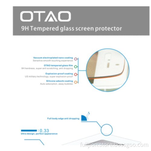 180&deg premium privacy tempered-glass screen protector for HTC One M8, OEM/ODM